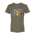thumbnail image 2 of Wild Bobby, Colorful Softball Mom, Mother's Day, Men Premium Tri Blend T-Shirt, Military Green, Small, 2 of 3