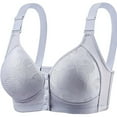 thumbnail image 2 of Ynynloco Daisy Bras for Older Women Front Closure Push up Bra No Underwire Senior Bra with Snaps 2025 Upgraded Breathable Cotton Bras, 2 of 6