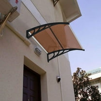 Door Awning, 40*38in Window Awnings Exterior,Front Door Overhang Awning for Sun Shutter, Rain, Snow Protection, Brown