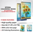 thumbnail image 3 of Netecom Flowers in Jar Coloring Book for Adults, Spiral Bound, Soft Cover, 3 of 6
