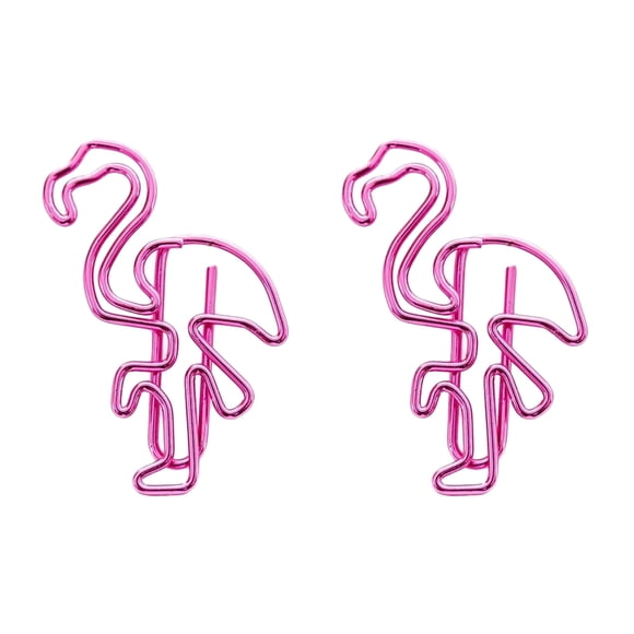 Shisuyan 10 Pcs Pinces à Papier Flamant Rose Pinces Colorées pour Fichiers Fournitures de Bureau École