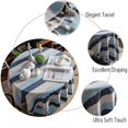 thumbnail image 4 of Round Rustic Tablecloth Farmhouse Striped Cotton Linen Tablecloth with Tassel Heavy Duty Table Cover for Tabletop,1 * Round Rustic Tablecloth, 4 of 6