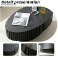 thumbnail image 5 of HIUU Round Coffee Table for Living Room (Matt Black),Fluted Coffee Table, 5 of 8