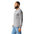 thumbnail image 4 of Gildan Ultra Cotton Men’s Long Sleeve Pocket T-Shirt, Casual Crewneck Tee, Sport Grey, 4XL, 4 of 5