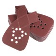 thumbnail image 1 of Unique Bargains 40 Packs 320 Grits 12 Holes Hook & Loop Sandpapers Triangular Sanding Pads Sheets with Extra Tips, 1 of 6