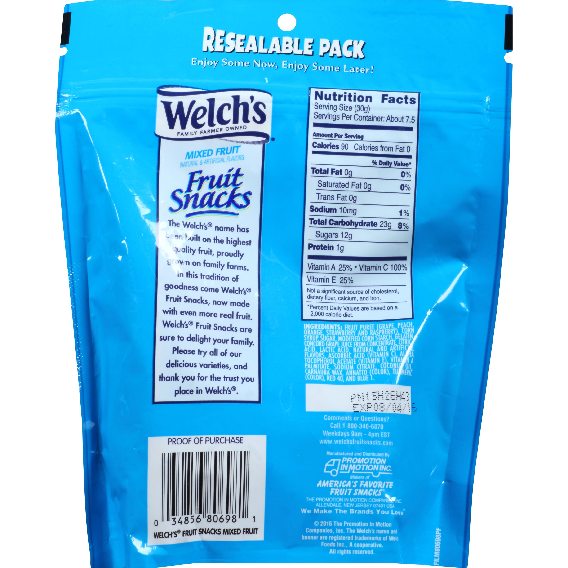 Welch's, Mixed Fruit Fruit Snacks 8 oz. (9 Count)