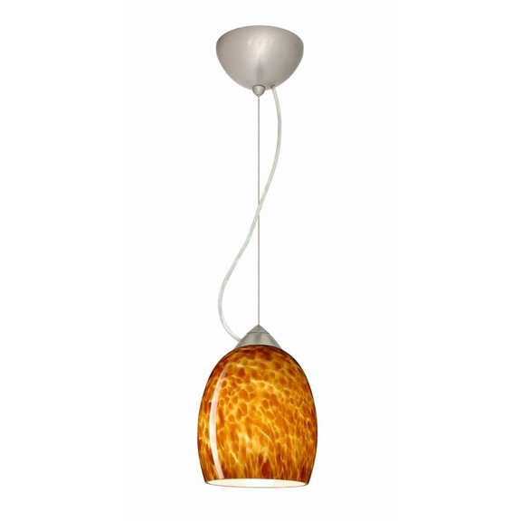 Besa Lighting 1KX-169718-LED-SN Lucia 1-Light Pendant Satin Nickel