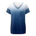 thumbnail image 5 of qILAKOG Women Casual Top Blouse Print Short Sleeves V Neck Loose Fit Pocket,Ladies Lounge T-Shirts Cheap Trendy,Female Basic Blouses & Shirts,Tank Tops,Tees Shirts,XXL, 5 of 6