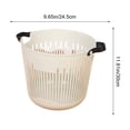 thumbnail image 3 of Roiihwy Laundry Basket Hip-Hugger Basket, Laundry Storage Space Saving Dirty Clothes Hamper Container for Home Bathroom Dorm, White, 3 of 6