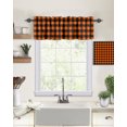 Curtain Valances for Windows, Orange Black Buffalo Plain Window