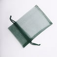 thumbnail image 3 of BalsaCircle 10 Pieces 4" x 6" Organza Favor Bags Hunter Green, 3 of 8