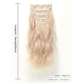 thumbnail image 2 of yeacher Long Curly Clip-In Hair Extensions Set - 22in Layered Synthetic Fiber Wigs, 190g Lightweight, Natural Look, Model NFP1011-3, Perfect for Daily Styling and Volume Boost, 2 of 6