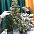 thumbnail image 5 of Mini Artificial Christmas Tree Frosted Christmas Tree Desktop White Cedar - G, 5 of 5