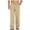 Khaki, variant on Men's Linen Pants Drawstring Slim Fit Elastic Waist Wide Leg Trousers Lightweight Beach Summer Pants