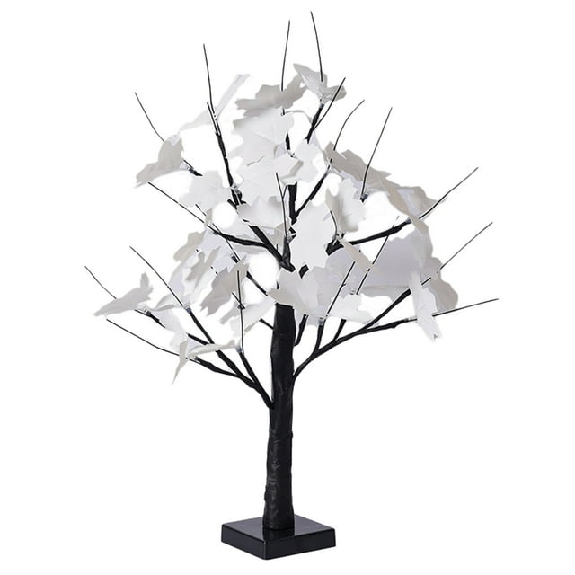 Moocorvic Small Tree Lights LED Easter Decoration Clearance Lights Birchs Maple Leaf Tree Thanksgiving Party Indoor Landscapes Decor 24inch