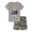 Light Gray/Camo Jeep Adventure (Tee & Shorts), variant on Beezizac Boys Summer Pajama Set, 2-Piece Jeep Camo PJs‌ - Short Sleeves & Shorts Soft Sleepwear Size 10