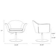 thumbnail image 2 of Manhattan Comfort Voyager Fabric Height Adjustable Accent Chair in Smokey Blue, 2 of 2