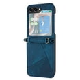 thumbnail image 6 of Allytechgroup Slim Case for Samsung Galaxy Z Flip5, Crossbody Shoulder Strap Anti-Scratch Shockproof Bumper Retro Case Cover for Girls Women, Blue, 6 of 11