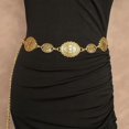 thumbnail image 2 of Western Metal Concho Belt for Women Cowgirl Chain Belts for Dresses Jeans Country Concert Outfit, 2 of 7
