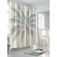 thumbnail image 3 of Tropical Palm Trees Shower Curtain, Beige Retro Rustic Wood Textured Bathroom Decor Curtains Set with Hooks, Waterproof Fabric Home Accessories， 72 X 78 Inch Long, 3 of 6