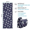 thumbnail image 2 of Dark Blue Cartoon Unicorn Heart Pattern Hot Yoga Mat Towel Non Slip for Hot Yoga - Quick-Drying Yoga Mat Cover with 4 Corner Pockets with Travel Bag - Hot Yoga Towel Non Slip 74"x26", 2 of 6