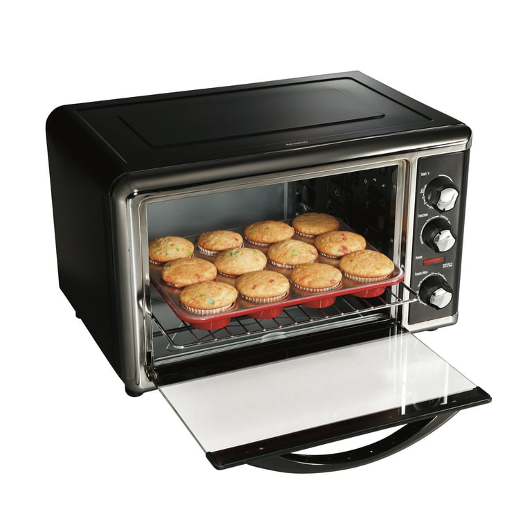Hamilton Beach Countertop Oven with Convection and Rotisserie, Baking,  Broil, Extra Large Capacity, Silver, 31100D 