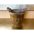 thumbnail image 5 of S/3 Metal Buckets Planters With Handles Lone Star Tarnished Gold Design Decorative Distressed Rustic Bathroom Garden Utility Organizer Indoor Outdoor, 5 of 5