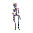 thumbnail image 2 of Halloween Skeleton Decorations 6X2 Inch Pastel 3D Printed Skeleton Action Figure Refrigerator Cute Rainbow Pastel Halloween Decor for Home Kitchen 1 Pack, 2 of 8