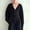 Black, variant on EchfiProm Womens Fall Tops V-Neck Knitted Long Sleeve with Pocket Black Solid Relaxed Fit Sweater Cardigan for Women