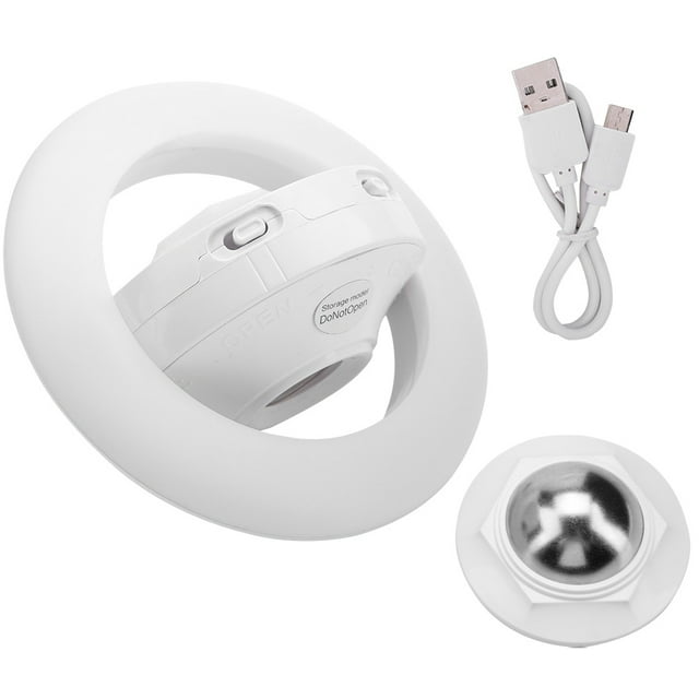 Lámpara de luz nocturna LED recargable por USB con inducción infrarroja del cuerpo humano de 360 ° (luz blanca cálida)