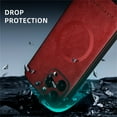 thumbnail image 4 of Allytechgroup Magnetic for iPhone 15 Pro Max Case, Compatible with MagSafe Support Magnetic Car Phone Mount PU Leather Slim Phone Case for Women Men for iPhone 15 Pro Max, Winered, 4 of 10