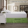 thumbnail image 4 of Sage Solid Pleated Bed Skirt Short - King Size -10 Inch Drop Split Corner Pleated Bedskirts -Microfiber Box Pleated Bedskirts - Never Lift Your Mattress - Hotel Quality Bed Skirt, 4 of 8