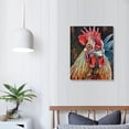 thumbnail image 4 of Nawypu Room Decor Farm Animal Painting 1 Panel Framhouse Chicken Canvas Wall Art Funny Rooster Modern Artwork Home Decor for Kitchen Framed Gallery-Wrapped Ready to Hang, 4 of 5