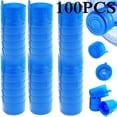 thumbnail image 1 of Elbourn 100 Pack Water Bottle Caps,55mm 3/4.5/5 Gallon Non Spill Water Jug Caps,Replacement Snap On Caps for Water Dispenser Jugs, 1 of 7