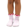 thumbnail image 4 of Teehee Socks Girls Cotton Double Ruffle Crew Socks, Multicolor (6 Pack), 4 of 8