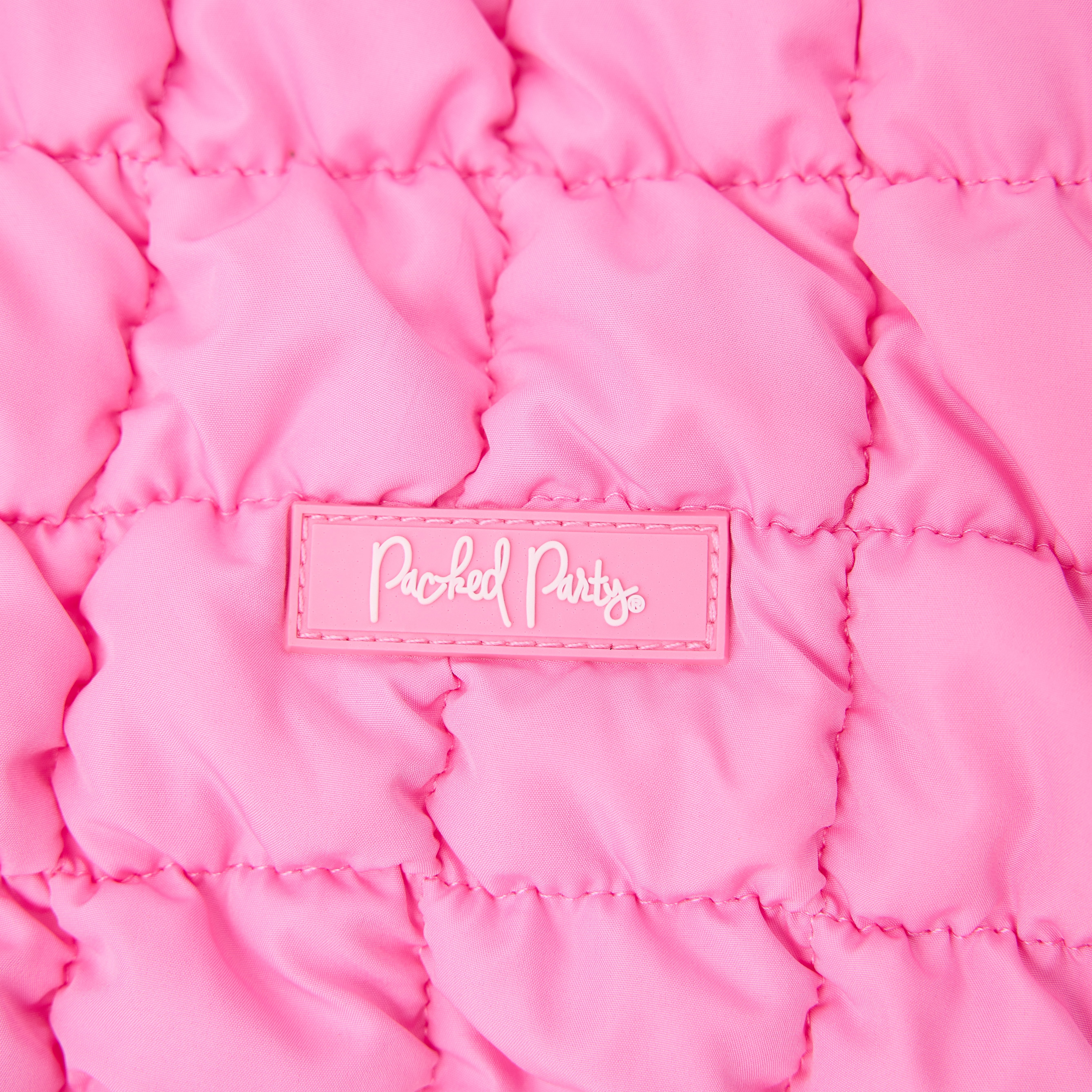 Packed Party Pop of Pink Quilted Backpack