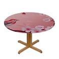 thumbnail image 3 of HAOXIT Round Table Cloth Japanese Pink Table Cover for Dining Room Kitchen Decoration Round s 46-50, 3 of 8