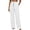 White-2, variant on Womens Wide Leg Pants Straight Elastic High Waisted Cropped Pants Baggy Ice Textile Casual Trousers with Pockets
