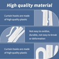 thumbnail image 5 of Qucyy 100 Pcs Plastic Curtain Rail Hooks, Heavy Duty Drapery Hooks, Adjustable Pin, 5 of 5