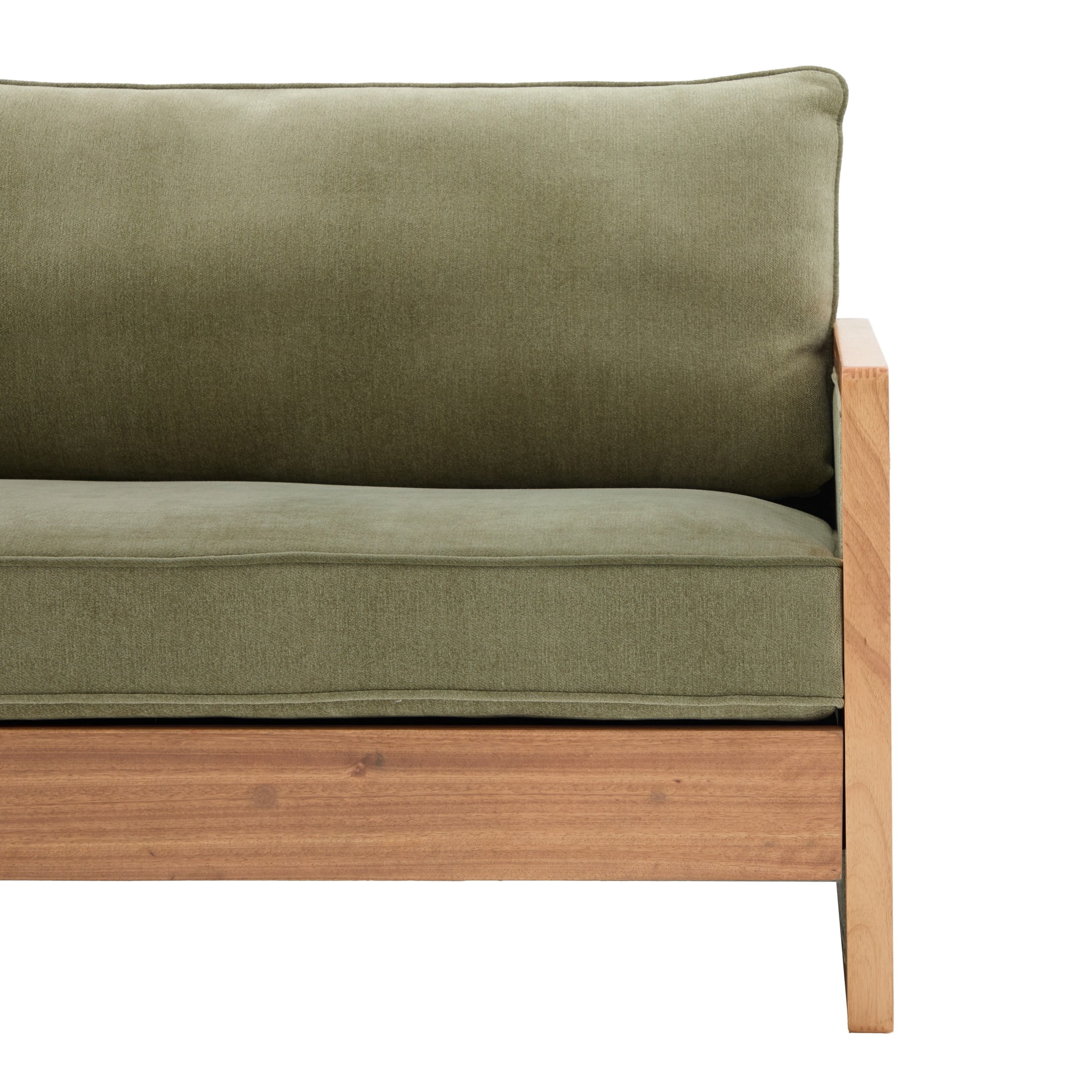 Christopher Knight Home Modern 77.8" Three-Seater Sofa, Chenille Upholstered Couch with Wood Frame, Green