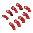 thumbnail image 4 of 9 capuchas de hierro de golf Pu capuchas de palos de golf impermeables, adecuadas para los amantes del golf de mano izquierda y derecha en rojo, 4 of 10