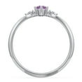 thumbnail image 4 of Birthstone Oval Ring with Shoulder Accents - Amethyst (February), 4 of 5