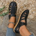 thumbnail image 4 of Mepaouo Summer Closed Toe Sandals for Women Ankle Strap Dressy Orthopedic Walking Slip on Flat Shoes, 4 of 7