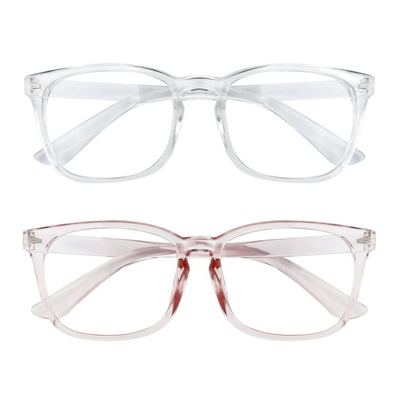 Poscoverge Fashion Glasses for Women Computer Glasses Eye Strain Blue Light Blocking Gaming Glasses 2pcs 140*52*42mm