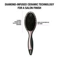 thumbnail image 6 of Conair Diamond Ceramic Cushion Hairbrush with Boar and Nylon Bristles, Black, 6 of 7