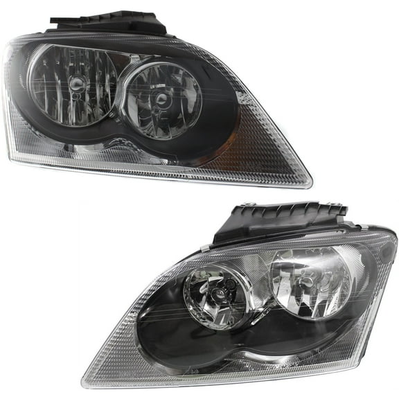 Garage-Pro Driver and Passenger Side Headlight for Chrysler Pacifica 2004-2006 Halogen With bulb(s) Built After 6/09/03 Production Date Replaces# 4857851AE-PFM 4857850AE-PFM