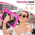 thumbnail image 4 of for Samsung Galaxy Tab S10 Lite/S10 FE/S9 FE/S9 Case 11 inch, 360 Rotating Shockproof Cover with Stand, Handle, Shoulder Strap (SM-X520/X510/X710), Rose, 4 of 7