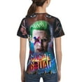 thumbnail image 5 of Harley Quinn Joker Film Youth Unisex T-Shirt Crewneck Short Sleeve Double-Sided Print Tee Shirts Top For Boys Girls Kid Teen X-Small, 5 of 6