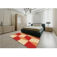 thumbnail image 4 of Ahgly Company Indoor Square Patterned Yellow Orange Area Rugs, 6' Square, 4 of 6