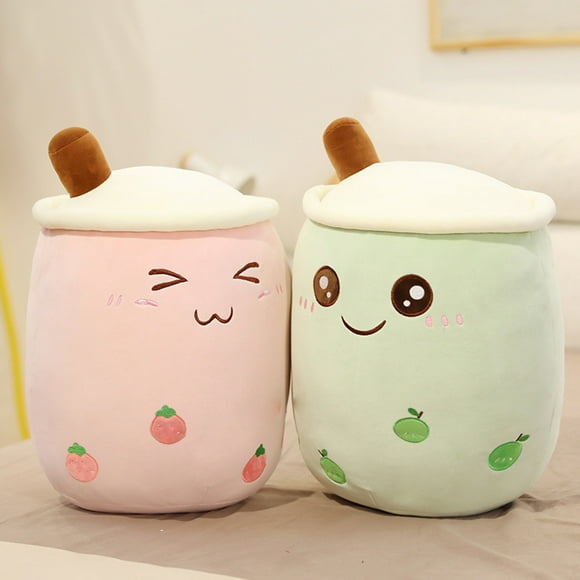 Bubble Tea Plush Toy 24cm/ 35cm Bubble Tea Plush Toy Stuffed Milk Tea Soft Doll Tea Cup Pillow Cushion Kids Toys Birthday Gift